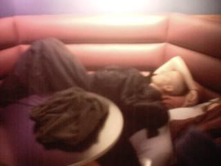 Fortunatly, the paddling pool DJC fell asleep in was empty of water...