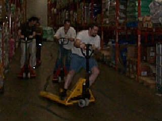 Shortly followed by a large crunch ! As DJ Ess goes 90 degrees onto fitchy ! Fitchy can't stop in time................ OUCH