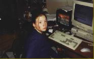 She is meant to be writing something, and is instead playing Bloody Roar II! Grr...